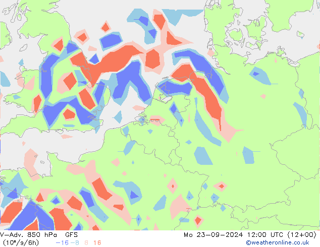 V-Adv. 850 hPa GFS Pzt 23.09.2024 12 UTC