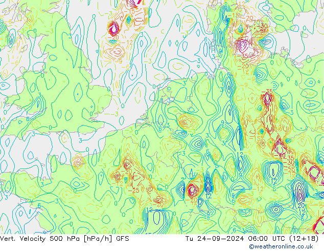 Vert. Velocity 500 hPa GFS  24.09.2024 06 UTC