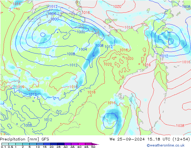 Precipitation GFS We 25.09.2024 18 UTC