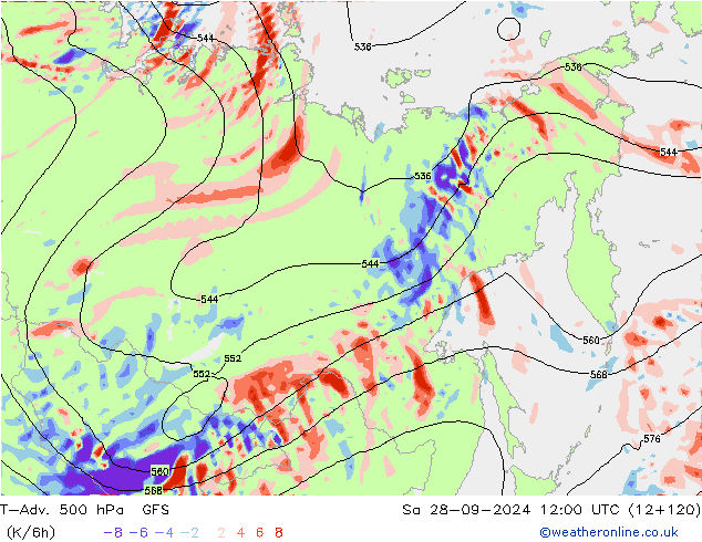 T-Adv. 500 hPa GFS Sa 28.09.2024 12 UTC