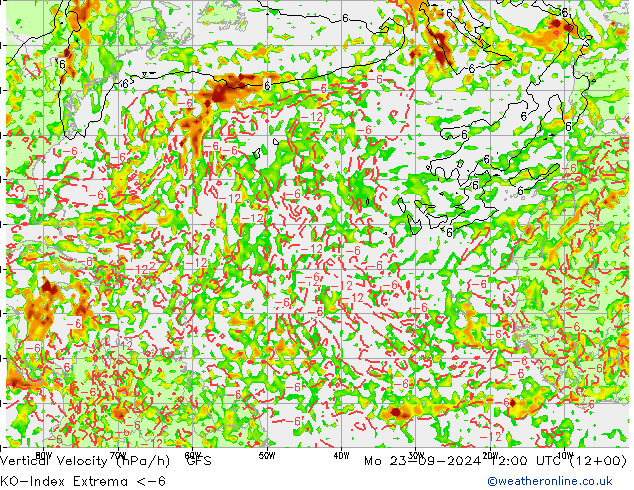 Convection-Index GFS lun 23.09.2024 12 UTC