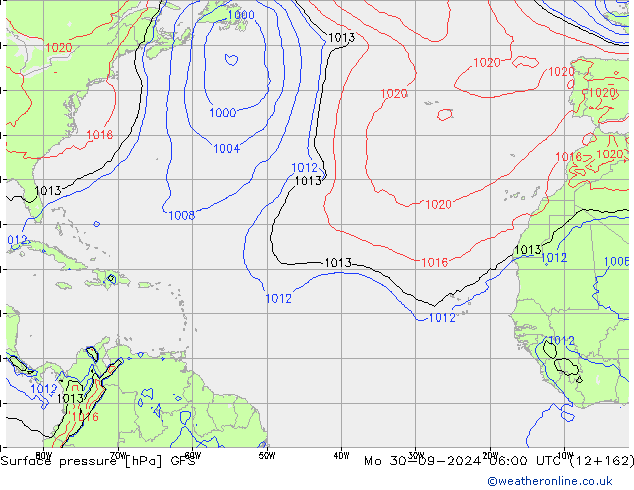 GFS: Po 30.09.2024 06 UTC