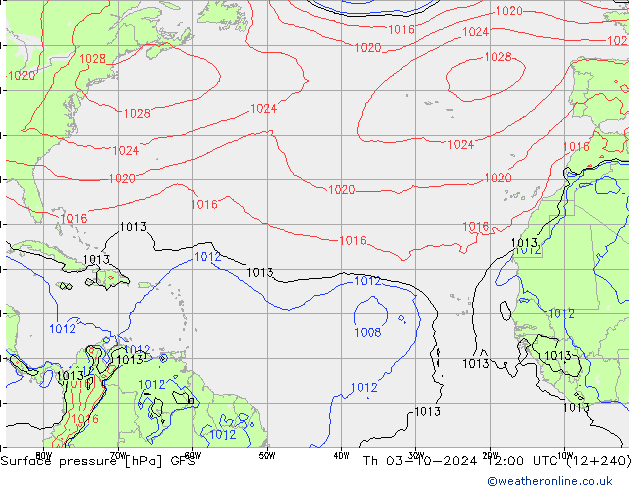 GFS: gio 03.10.2024 12 UTC