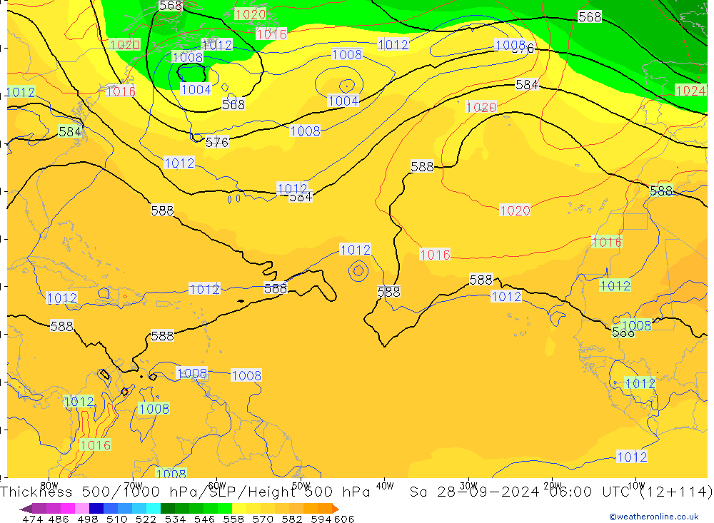 Thck 500-1000hPa GFS Sáb 28.09.2024 06 UTC