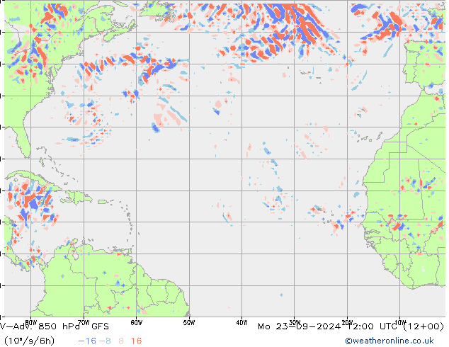 V-Adv. 850 hPa GFS lun 23.09.2024 12 UTC