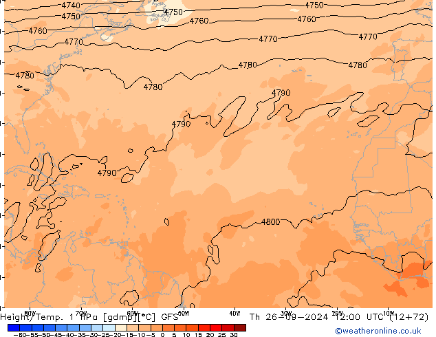 Height/Temp. 1 hPa GFS Th 26.09.2024 12 UTC