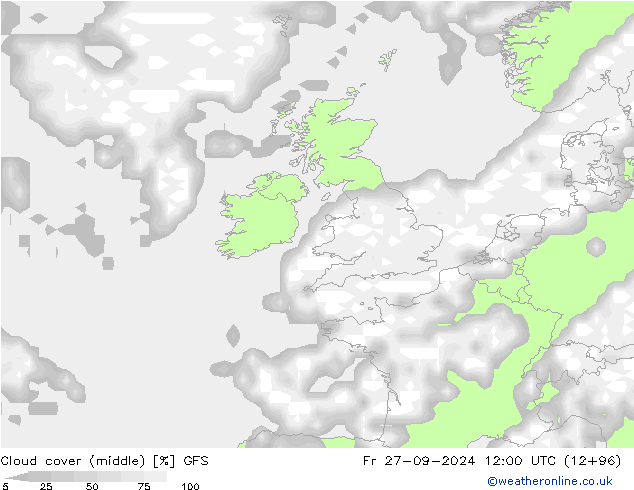 Bulutlar (orta) GFS Cu 27.09.2024 12 UTC