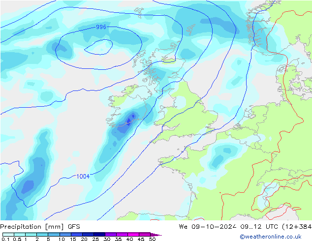 GFS: Çar 09.10.2024 12 UTC