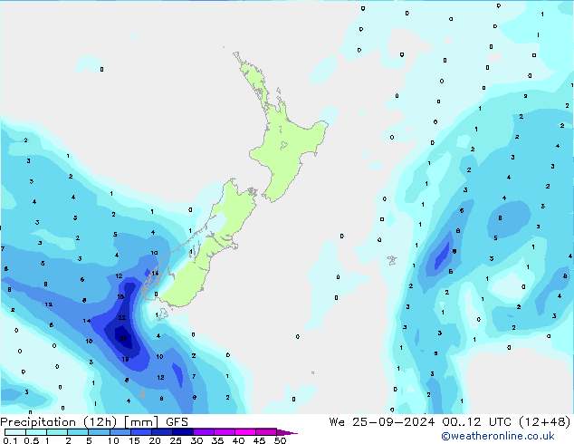 Precipitazione (12h) GFS Settembre 2024