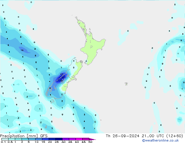 Precipitation GFS Th 26.09.2024 00 UTC