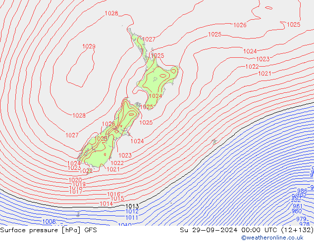 GFS: Paz 29.09.2024 00 UTC