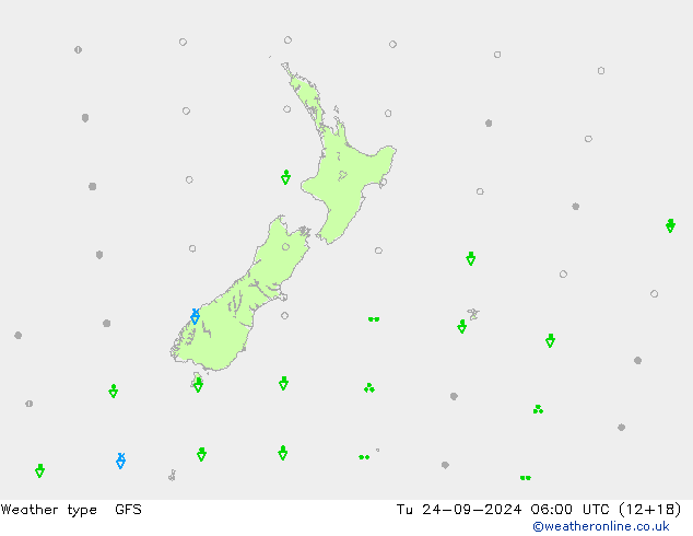 Type de précipitation GFS mar 24.09.2024 06 UTC