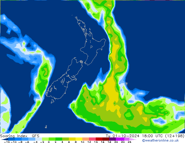 Soaring Index GFS Tu 01.10.2024 18 UTC