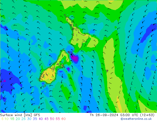 Surface wind GFS Th 26.09.2024 03 UTC