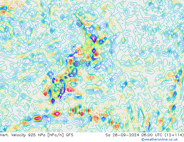 Vert. Velocity 925 hPa GFS Sa 28.09.2024 06 UTC