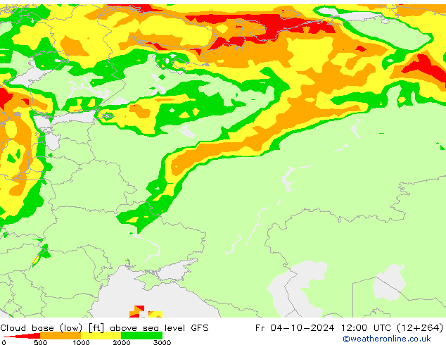 Cloud base (low) GFS pt. 04.10.2024 12 UTC