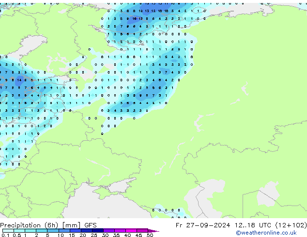 Z500/Rain (+SLP)/Z850 GFS pt. 27.09.2024 18 UTC