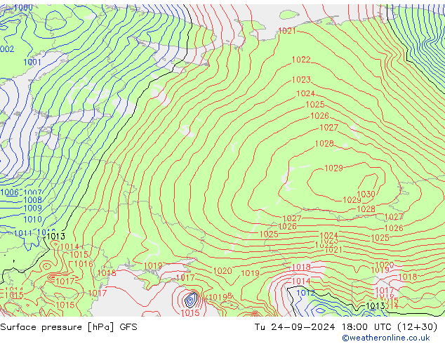 GFS: вт 24.09.2024 18 UTC