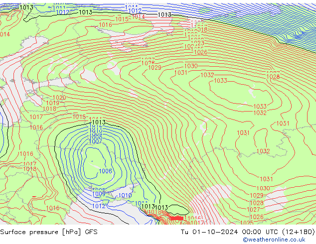 GFS: вт 01.10.2024 00 UTC