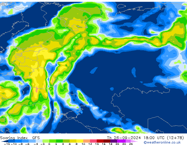 Soaring Index GFS do 26.09.2024 18 UTC