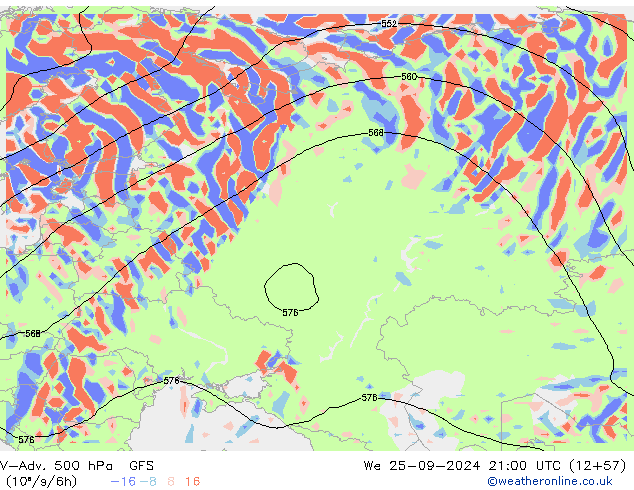 V-Adv. 500 hPa GFS wo 25.09.2024 21 UTC