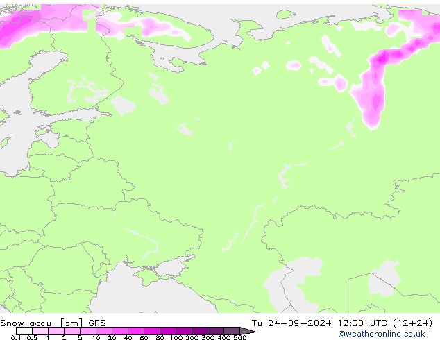 Snow accu. GFS Ter 24.09.2024 12 UTC