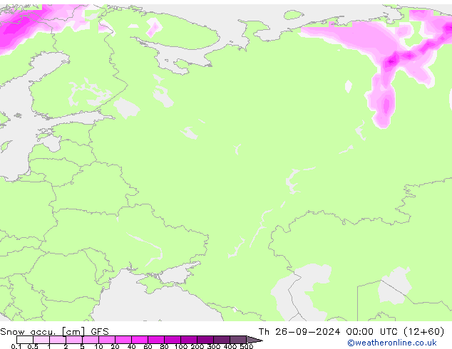 Toplam Kar GFS Per 26.09.2024 00 UTC