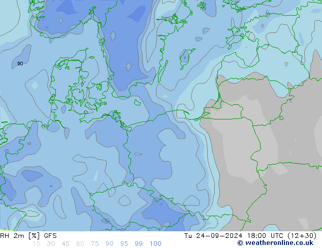 RV 2m GFS di 24.09.2024 18 UTC