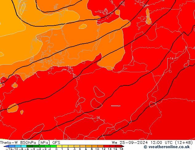 Theta-W 850hPa GFS September 2024