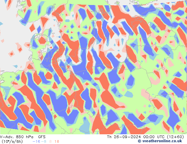 V-Adv. 850 hPa GFS jeu 26.09.2024 00 UTC