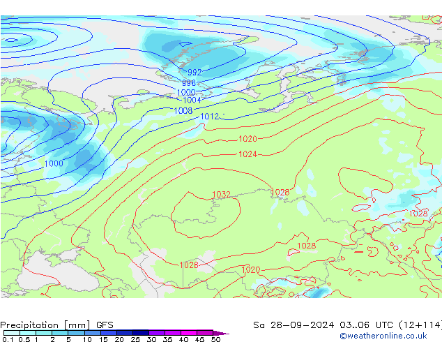 Yağış GFS Cts 28.09.2024 06 UTC