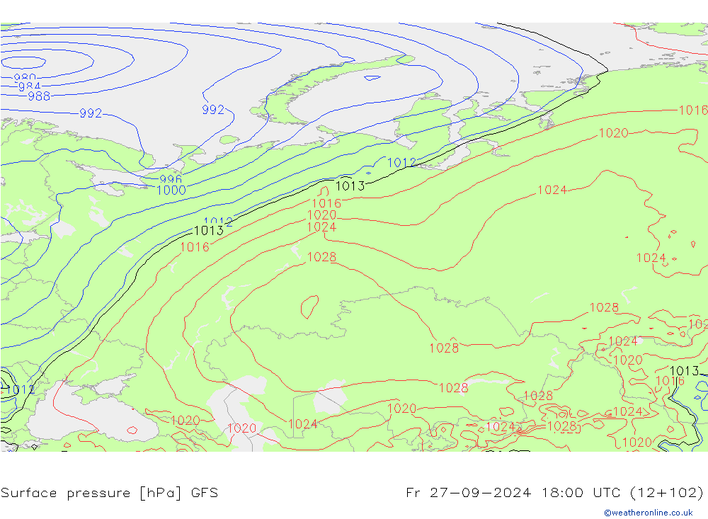 GFS: Fr 27.09.2024 18 UTC