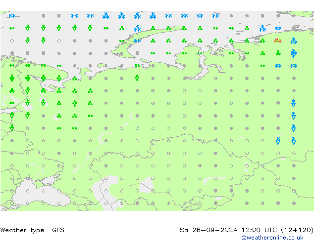 Weather type GFS Sa 28.09.2024 12 UTC