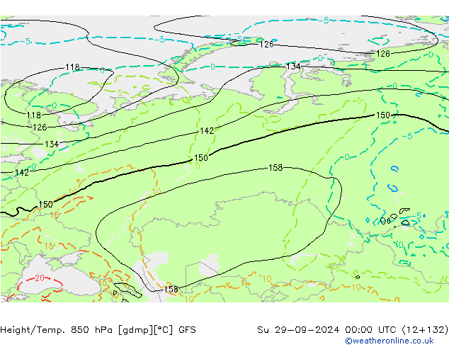 Z500/Rain (+SLP)/Z850 GFS Su 29.09.2024 00 UTC