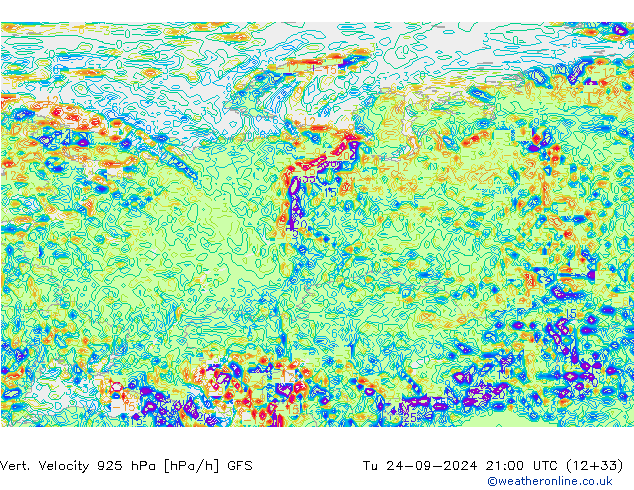 Vert. Velocity 925 hPa GFS wto. 24.09.2024 21 UTC