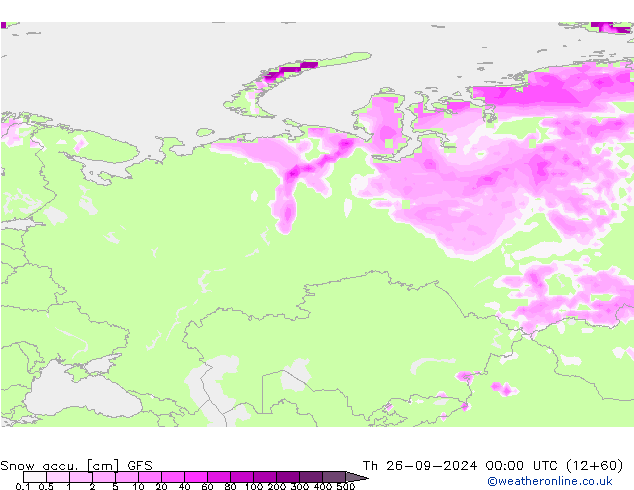 Snow accu. GFS Th 26.09.2024 00 UTC