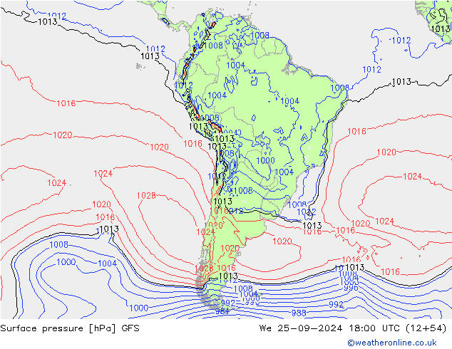 GFS: wo 25.09.2024 18 UTC