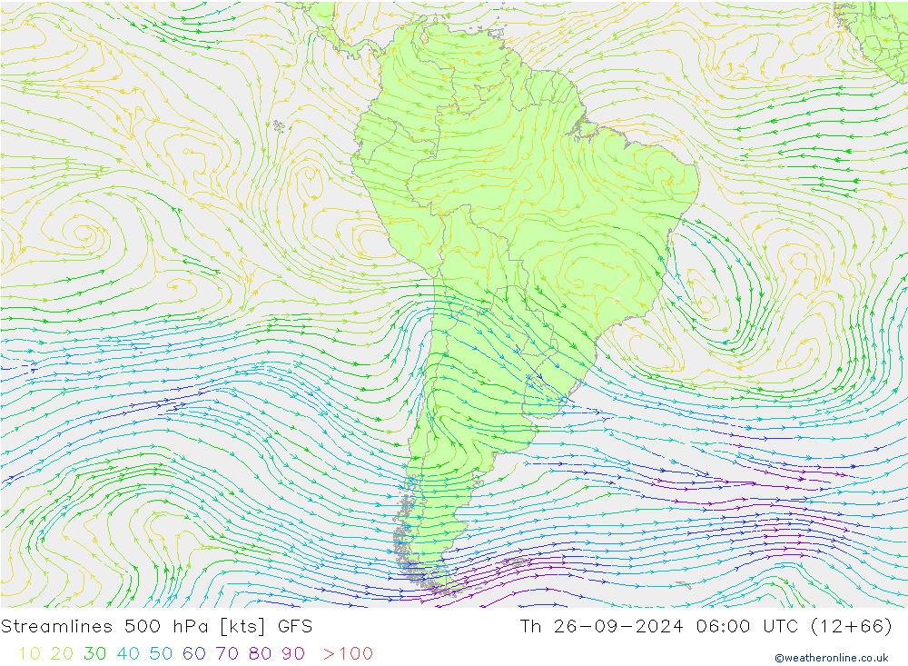 Rüzgar 500 hPa GFS Per 26.09.2024 06 UTC