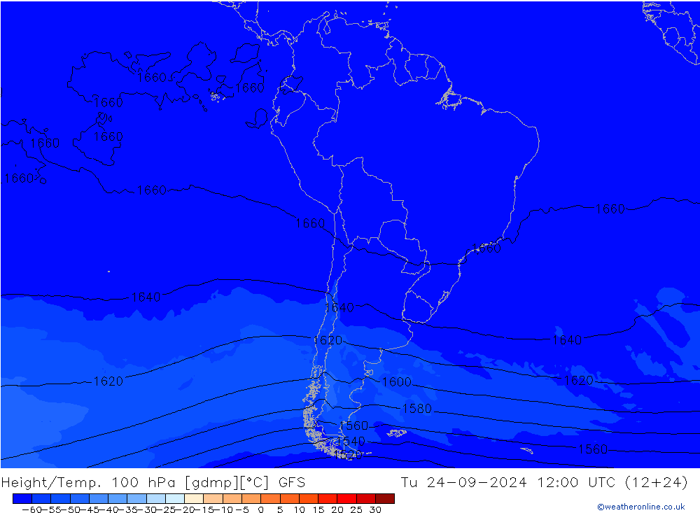 Hoogte/Temp. 100 hPa GFS di 24.09.2024 12 UTC