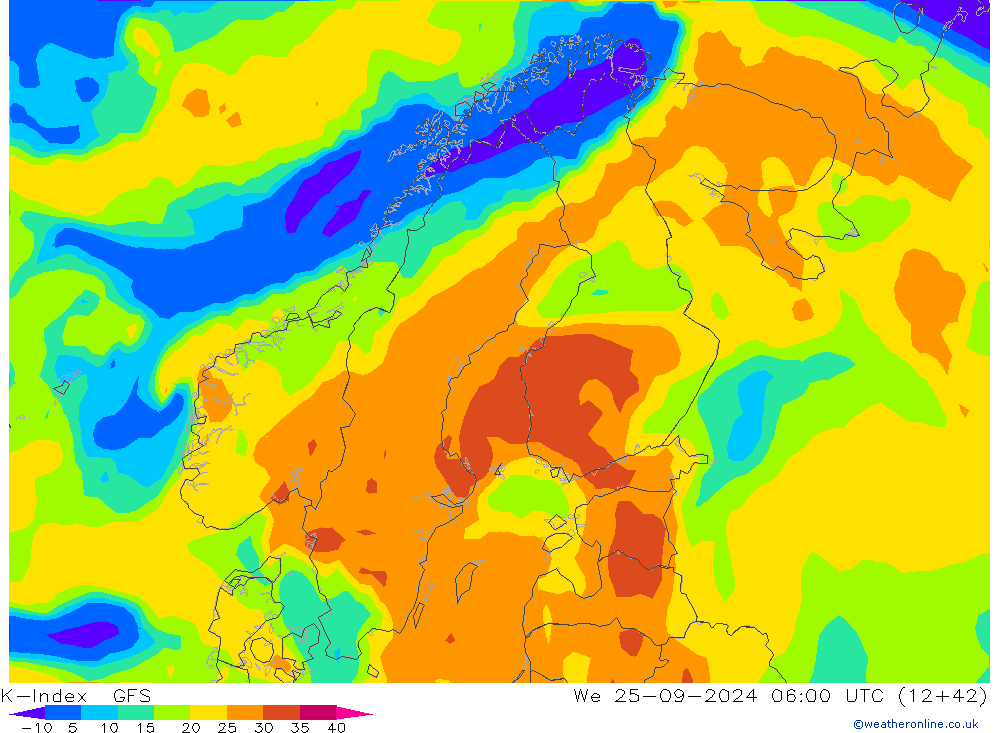 K-Index GFS We 25.09.2024 06 UTC