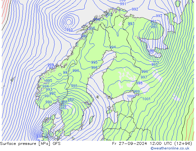 GFS: пт 27.09.2024 12 UTC