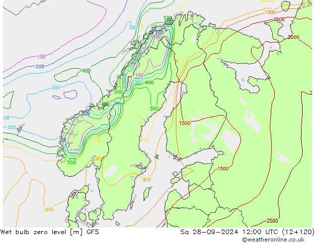 Theta-W Nulgradenniveau GFS za 28.09.2024 12 UTC