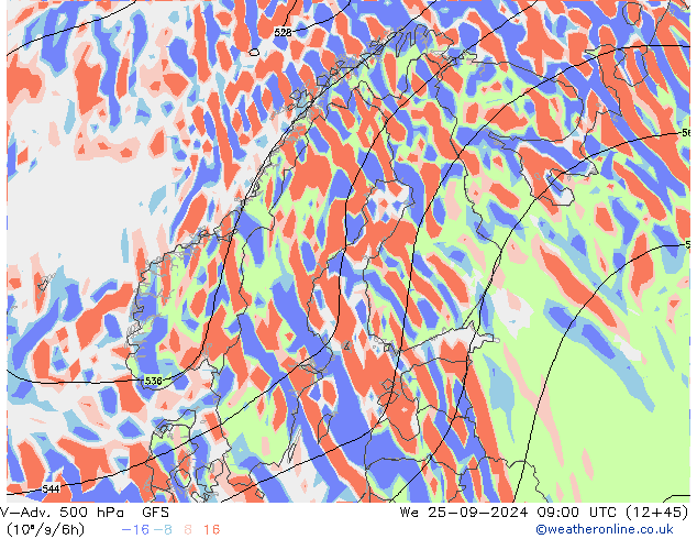 V-Adv. 500 hPa GFS We 25.09.2024 09 UTC