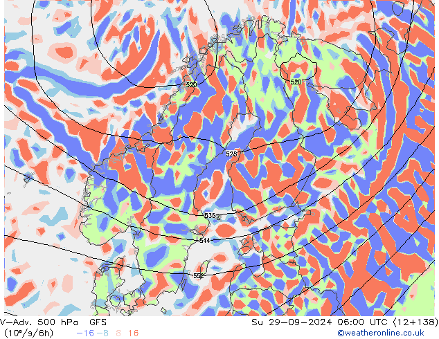 V-Adv. 500 hPa GFS So 29.09.2024 06 UTC