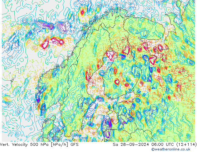 Vert. Velocity 500 hPa GFS sab 28.09.2024 06 UTC