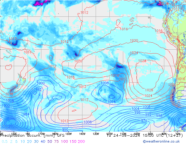 Precipitation accum. GFS Tu 24.09.2024 15 UTC