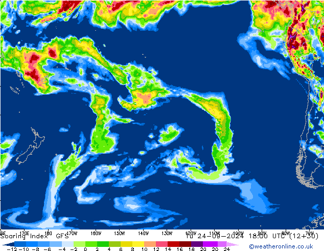 Soaring Index GFS Tu 24.09.2024 18 UTC