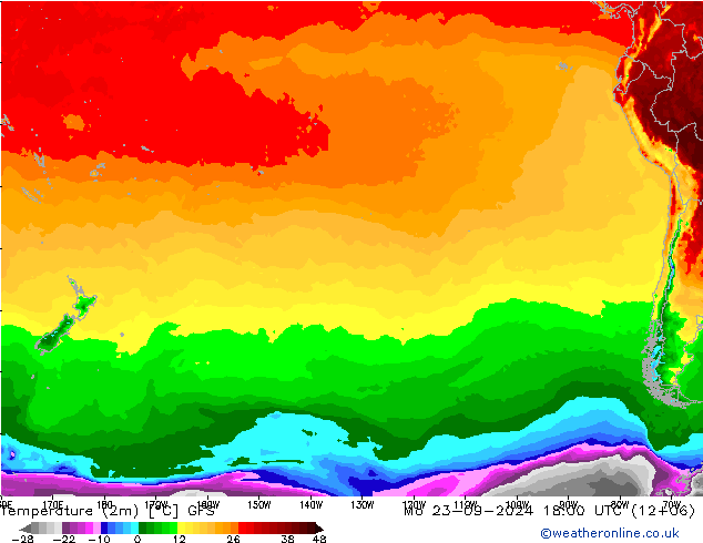 GFS: Pzt 23.09.2024 18 UTC