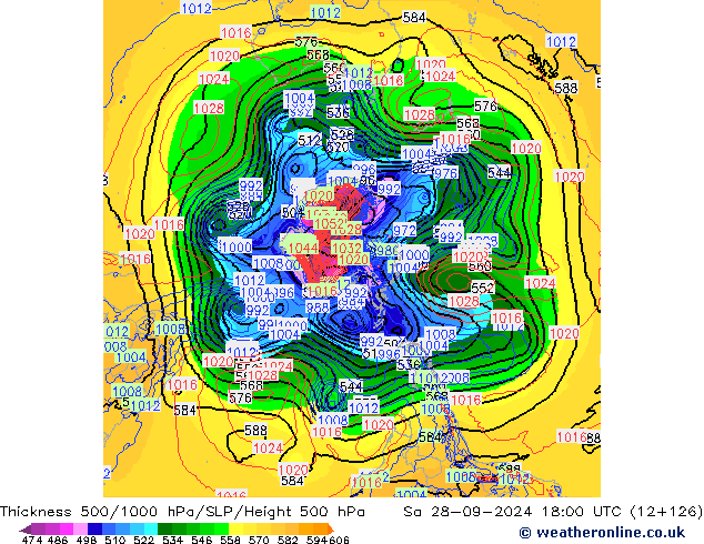 Thck 500-1000hPa GFS Sáb 28.09.2024 18 UTC