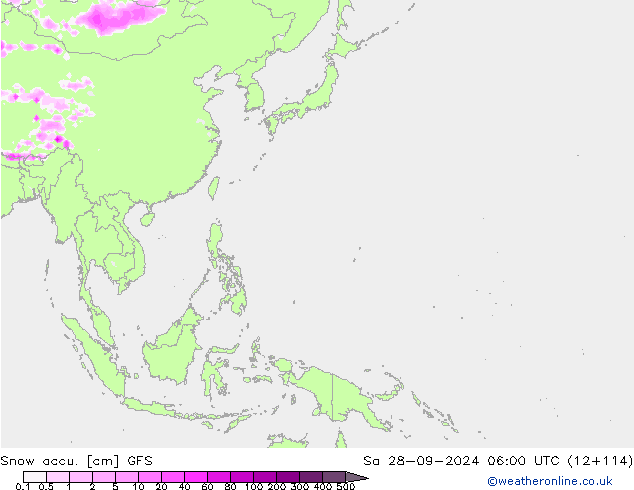 Snow accu. GFS  28.09.2024 06 UTC